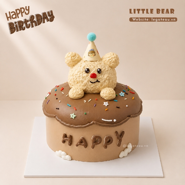 Bánh Little Bear – Gấu Kem Sinh Nhật