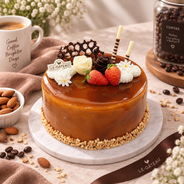 Bánh kem cafe hạnh nhân
