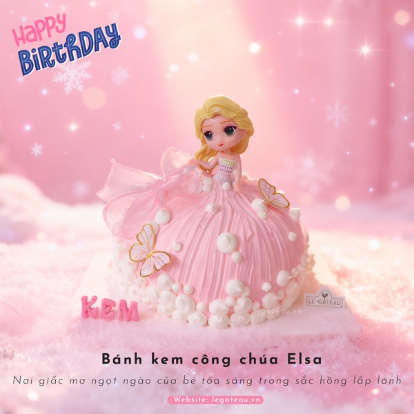Bánh kem công chúa Elsa