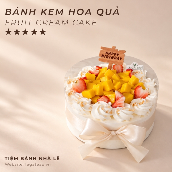 Bánh kem hoa quả tươi