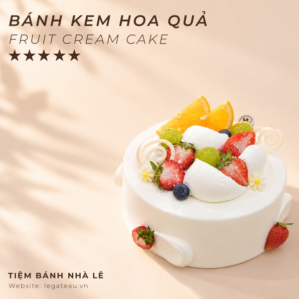 Bánh kem hoa quả tươi
