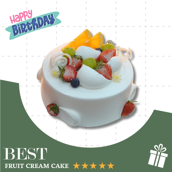 Bánh kem hoa quả tươi