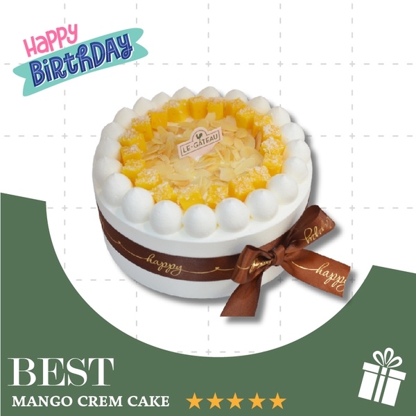 Bánh kem xoài hạnh nhân