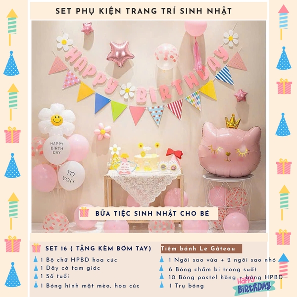 Bộ trang trí sinh nhật (SS016)