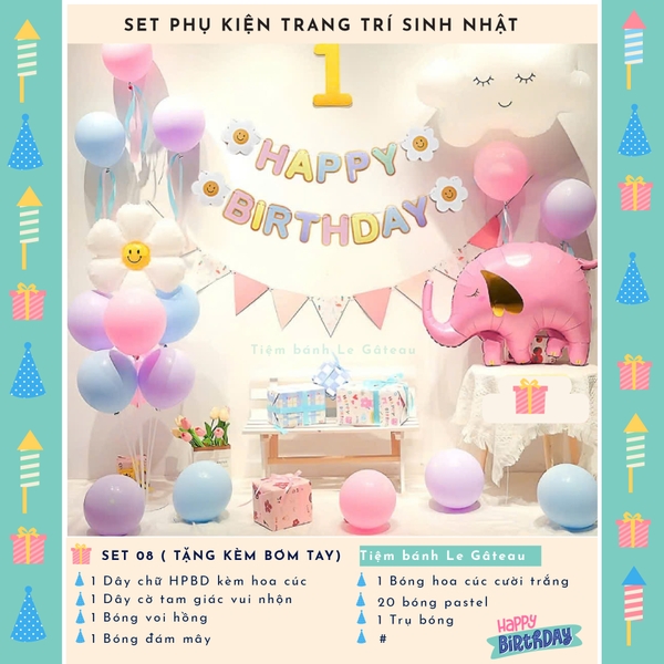 Bộ trang trí sinh nhật (SS08)