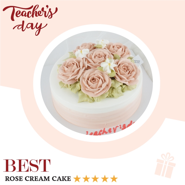 Bánh kem hồng nâu