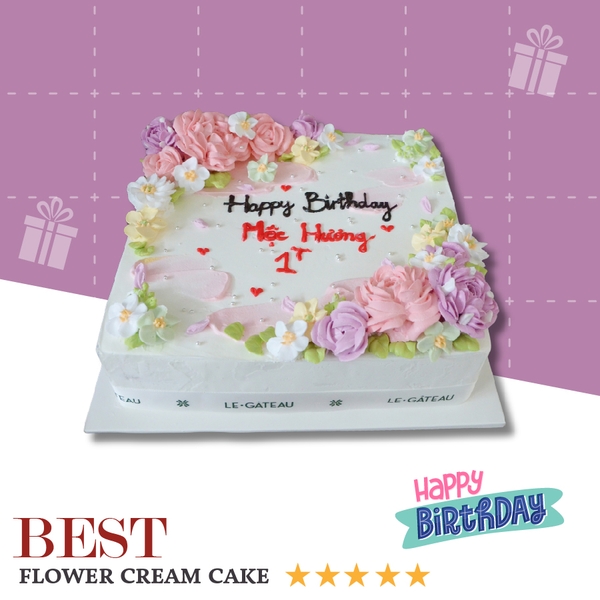 Bánh hoa kem sự kiện