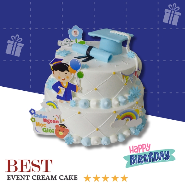 Bánh kem sự kiện khai giảng (2 tầng)
