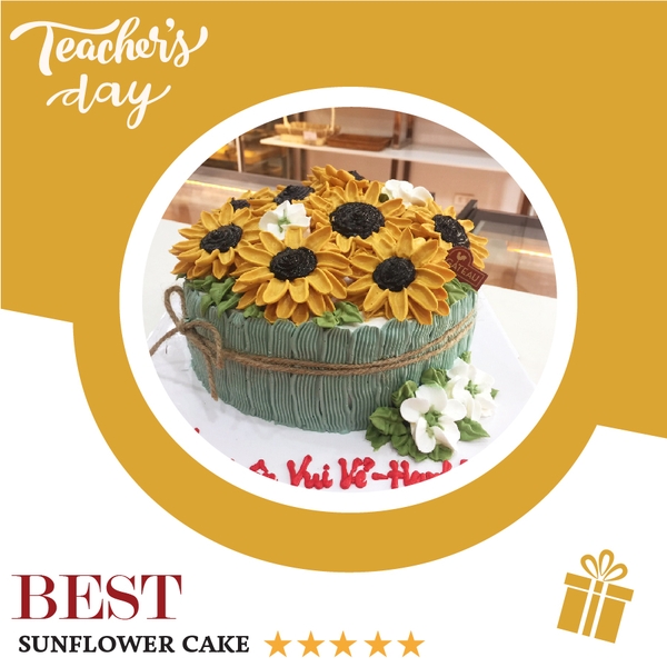 Bánh kem hoa hướng dương