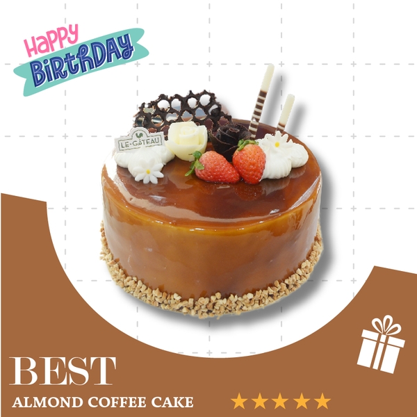 Bánh kem cafe hạnh nhân