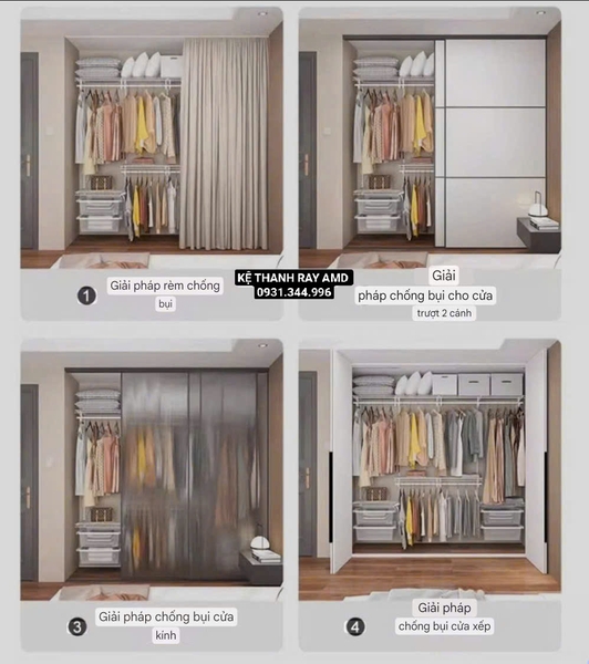 Bộ kệ quần áo AMD – Giải pháp lưu trữ tối ưu, sạch sẽ, gọn gàng