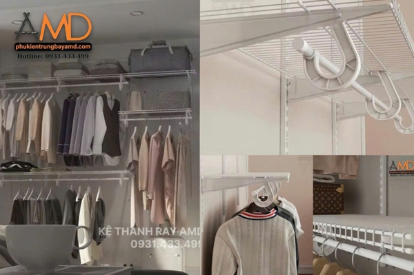Bộ kệ quần áo AMD – chia nhịp sống thành từng khu vực rõ ràng