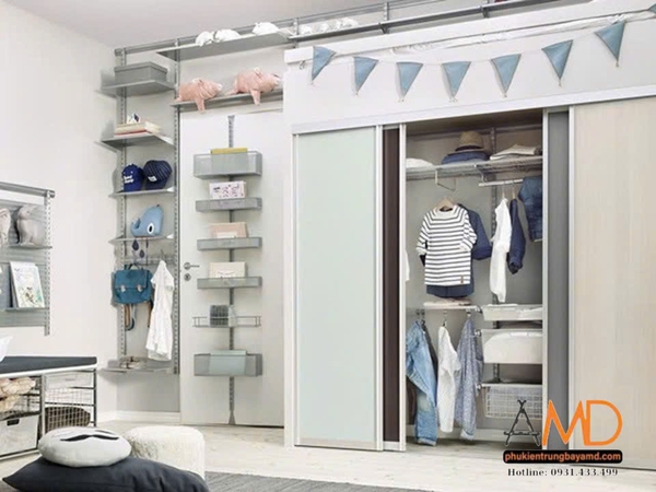 Nuôi dưỡng thói quen tự lập cùng bộ kệ quần áo thanh ray AMD