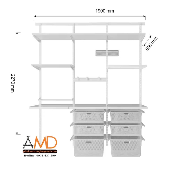 Kệ quần áo thanh ray AMD – Đầu tư một lần, giá trị dài lâu cho cả gia đình