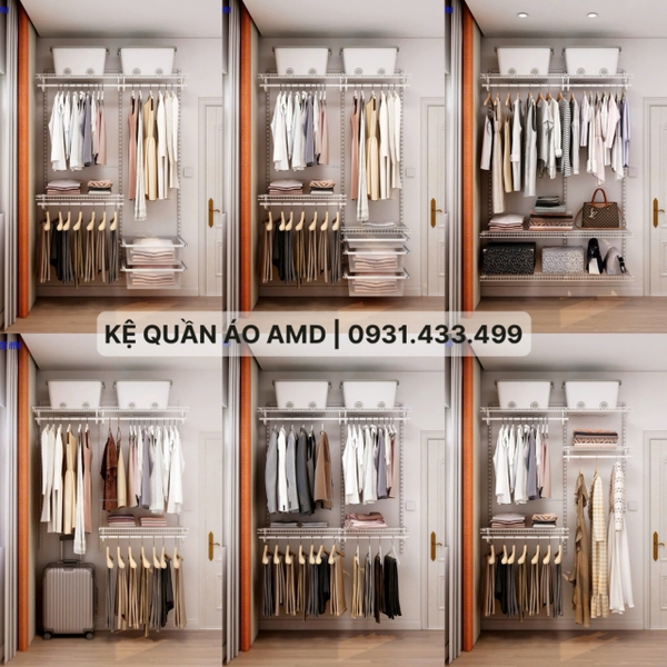 Bộ kệ quần áo AMD – Gọn gàng, hiện đại, đúng chất sống tối giản