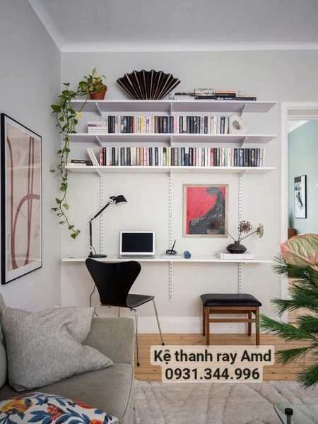 CHO GÓC HỌC THÊM TỐI GIẢN - CHO CON LUÔN GỌN GÀNG cùng bộ kệ thanh ray Amd