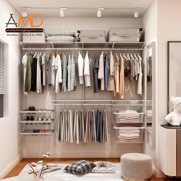 KỆ QUẦN ÁO 3 TẦNG THANH RAY AMD – GIẢI PHÁP LƯU TRỮ TỐI ƯU CHO MỌI GIA ĐÌNH
