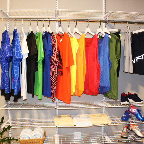 Kệ Lưới Treo Đồ Thể Thao – Bố Cục Đỉnh Cao Từ Bộ Kệ Thanh Ray AMD