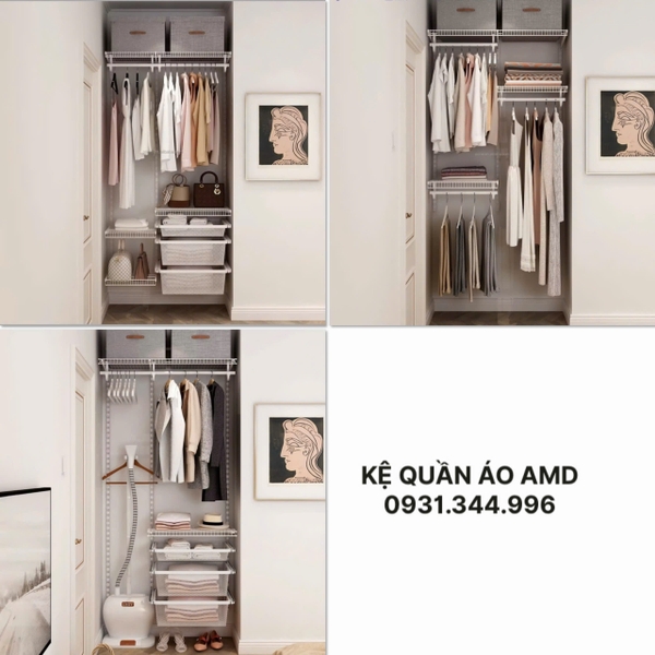 🧥 Bộ Kệ Quần Áo AMD – Giải Pháp Linh Hoạt Cho Không Gian Nhỏ