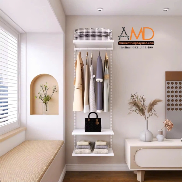 Kệ quần áo thanh ray AMD – Đầu tư một lần, giá trị dài lâu