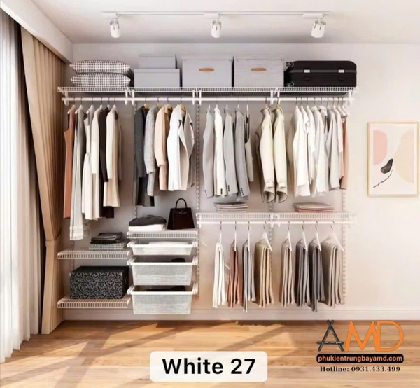 Bộ kệ quần áo AMD — Tủ mở không cánh, mở ra sự thoáng đãng