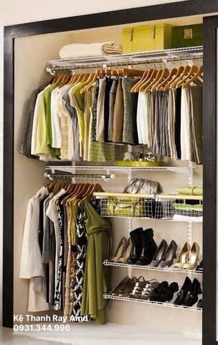Trọ một mình? Trọ nhỏ? Giải pháp đây - bộ kệ quần áo thanh ray AMD