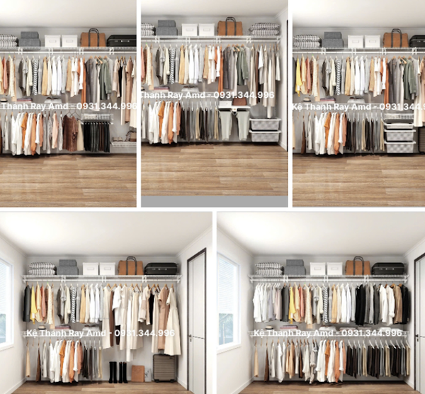 1 BỘ KỆ – 5 KIỂU TRƯNG BÀY: GIẢI PHÁP TỦ QUẦN ÁO TUYỆT VỜI CHO KHÔNG GIAN NHỎ