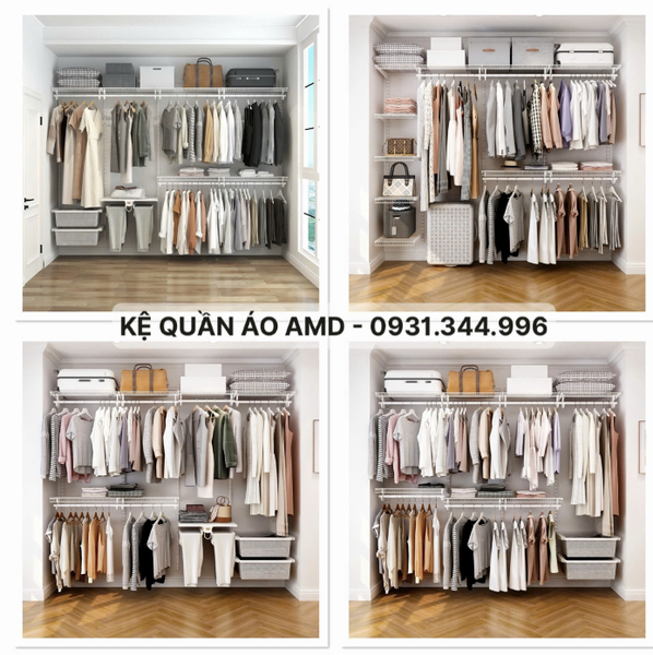 Bộ kệ quần áo AMD – Lựa chọn hoàn hảo cho góc thay đồ của bạn