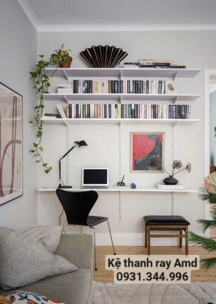 🪄 Bộ kệ thanh ray AMD – Giải pháp lưu trữ cho dân công sở