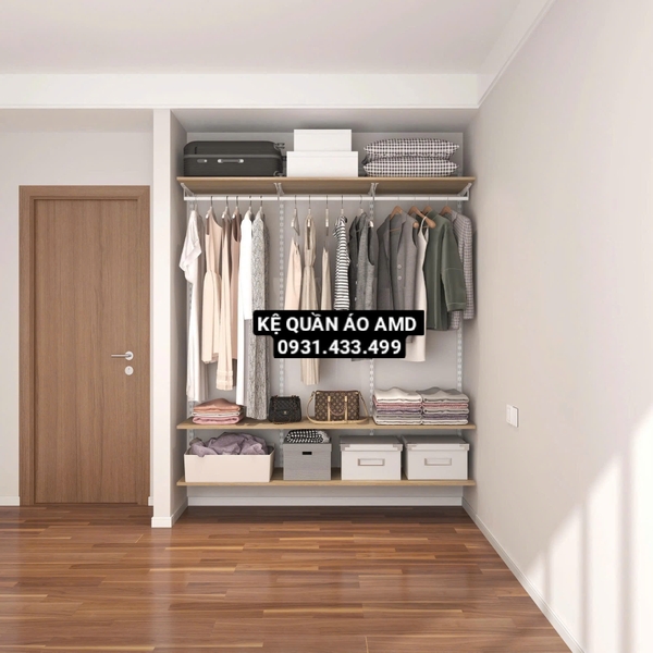 Bộ kệ quần áo AMD – Giải pháp linh hoạt cho không gian sống hiện đại