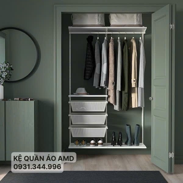 👔 Dân công sở không cần lo gì – đã có bộ kệ quần áo AMD lo hết!