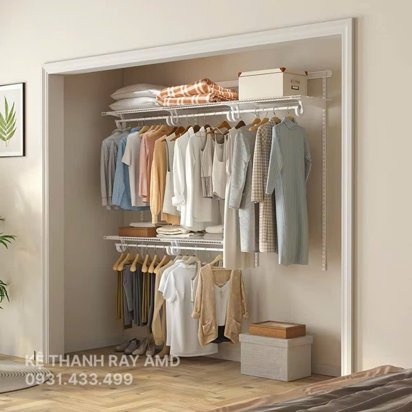 🌿 BỘ KỆ QUẦN ÁO AMD – COMBO VỪA ĐỦ DÙNG, VỪA ĐẸP CHO NGƯỜI SỐNG MỘT MÌNH