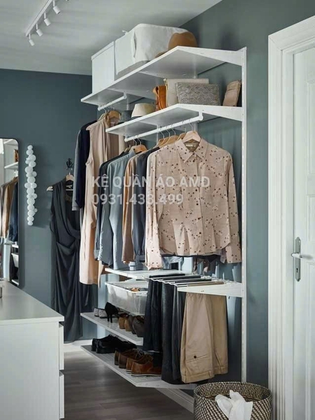 🧱 KHÔNG GIAN HẸP NGANG? – ĐỪNG LO! Bộ kệ quần áo AMD chính là giải pháp dành cho bạn!