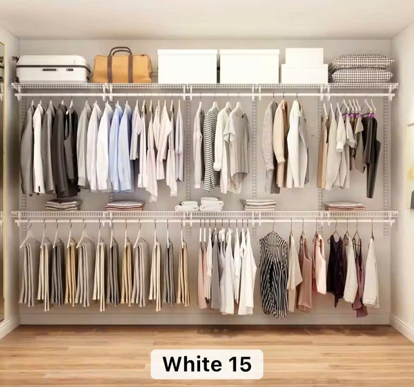 Bộ kệ quần áo AMD với bộ thanh ray tùy chỉnh chuyển hoá không gian thô cứng thành sàn diễn của bạn