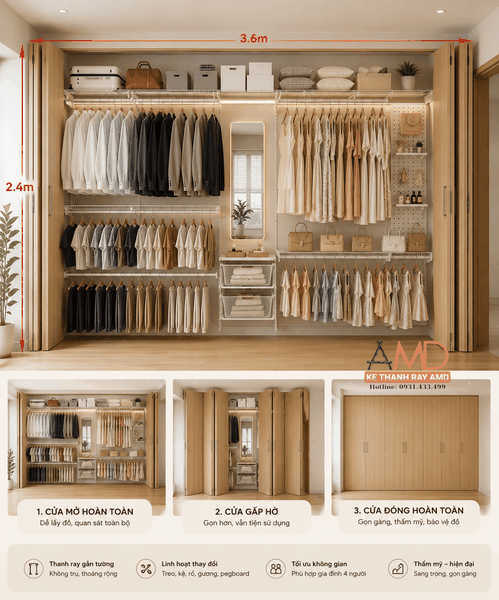 KỆ THANH RAY AMD - VÌ SAO GIA ĐÌNH HIỆN ĐẠI THÍCH HỆ TỦ MỞ?