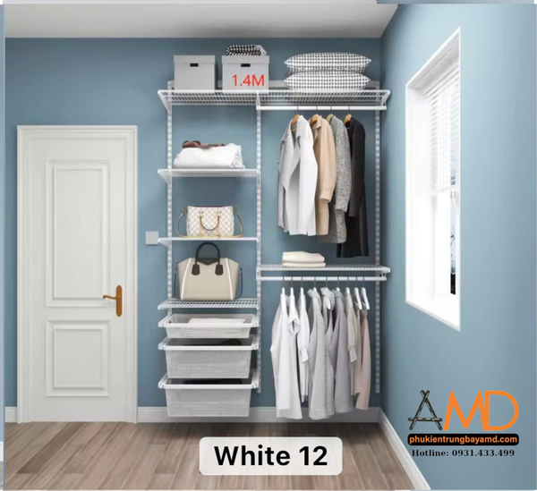 Tủ quần áo quá chật – đã có bộ kệ chia tầng, phân khu rõ ràng
