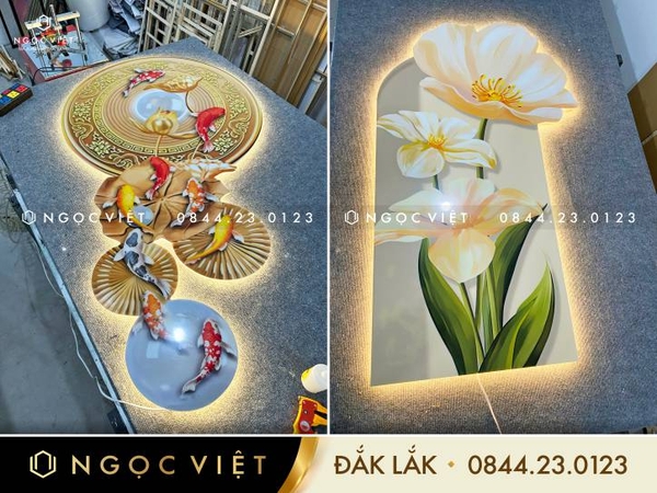 Tranh Đèn LED Tráng Gương 3D Tại Buôn Ma Thuột (BMT) DakLak - Tranh Ngọc Việt