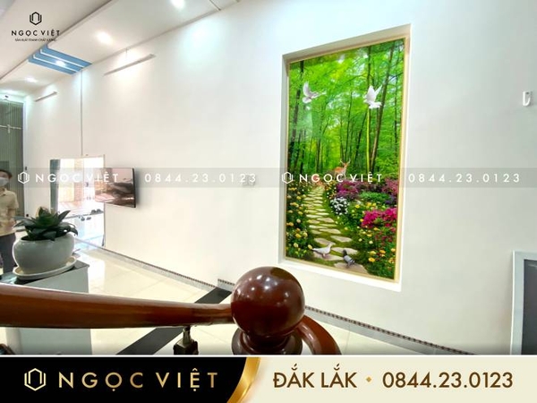 Mẫu Tranh 3D Phong Cảnh Treo Ô Âm Tường | Tranh Ngọc Việt - Đắk Lắk