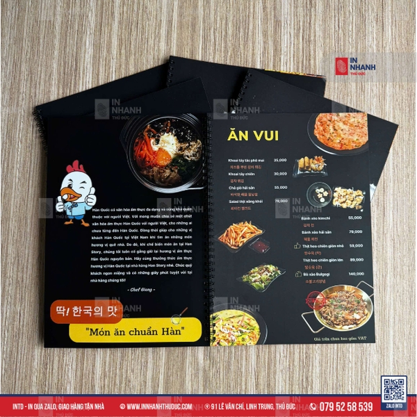 In Menu Nhựa Chống Nước: Nói Lời Tạm Biệt Với Thực Đơn Rách Nát, Ố Vàn