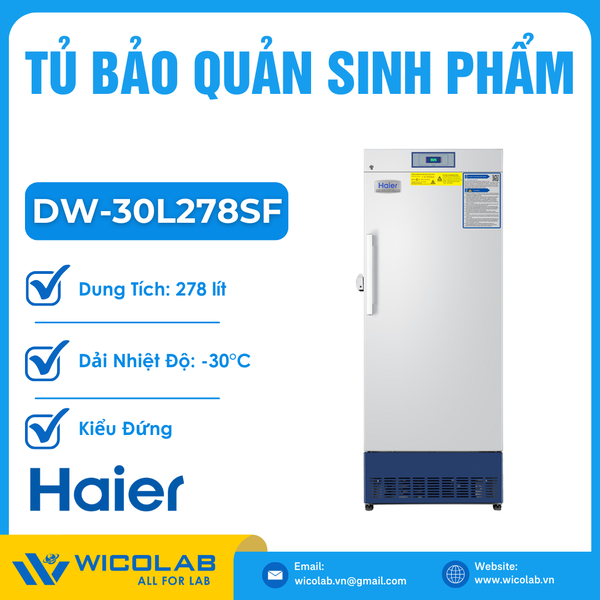 Tủ Bảo Quản Sinh Phẩm -30 Độ Haier DW-30L278SF | 278 Lít | WICOLAB.VN ...