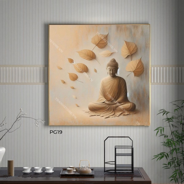 Tranh Đức Phật Thiền Ấn Dưới Tán Bồ Đề | PG19