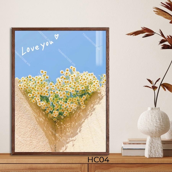 Tranh Khóm Cúc Trên Bờ Tường | HC04