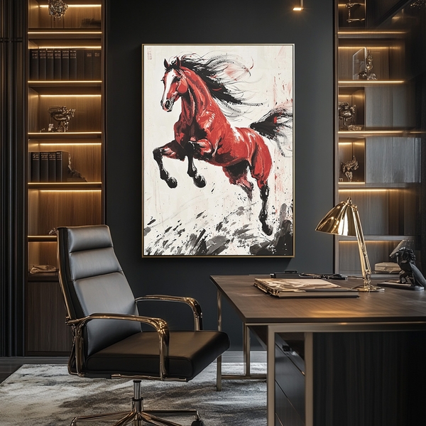 Tranh Ngựa Tuấn Mã Xích Thố | TN32