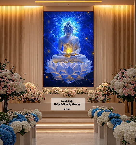 Tranh Phật Dược Sư Lưu Ly Quang | PG63