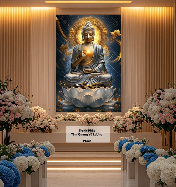 Tranh Phật Tâm Quang Vô Lượng | PG62