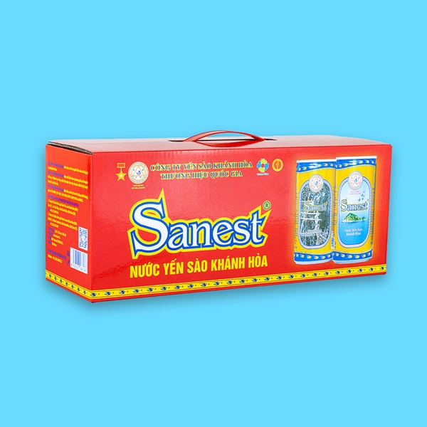 Nước yến sào Khánh Hòa Sanest hộp 12 lon 190ml