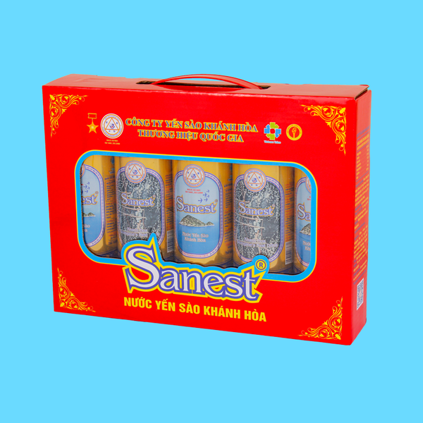 Nước yến sào Khánh Hòa Sanest hộp quà tặng 5 lon 190ml