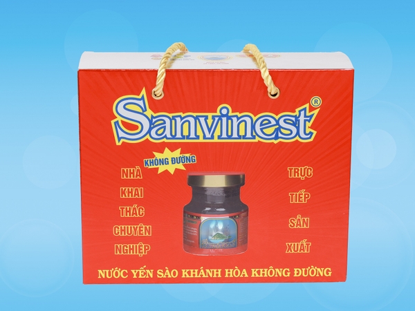 Nước yến sào Khánh Hòa Sanvinest không đường hộp 6 lọ 70ml