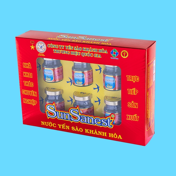 Nước yến sào Khánh Hòa SunSanest hộp 6 lọ 70ml