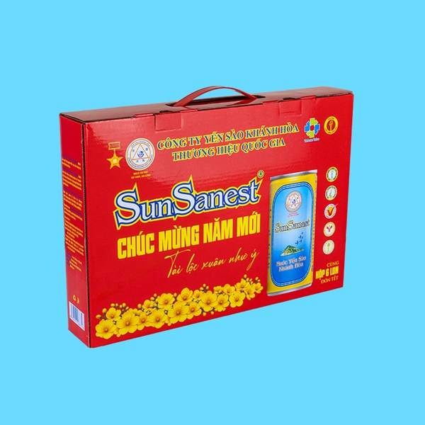 Nước yến sào Khánh Hòa SunSanest hộp 6 lon 190ml